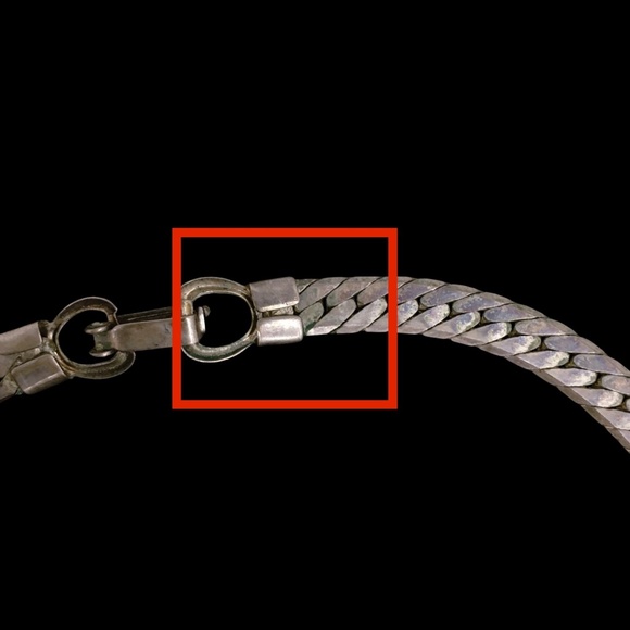 Vintage Yellow Green Enamel Gun Metal Herring Bone Chain Collar Bib Necklace - Picture 8 of 9